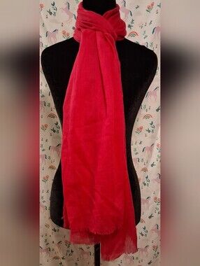 EUC Roberta Freymann Bright Pink Pure Cashmere XL Blanket Scarf Wrap